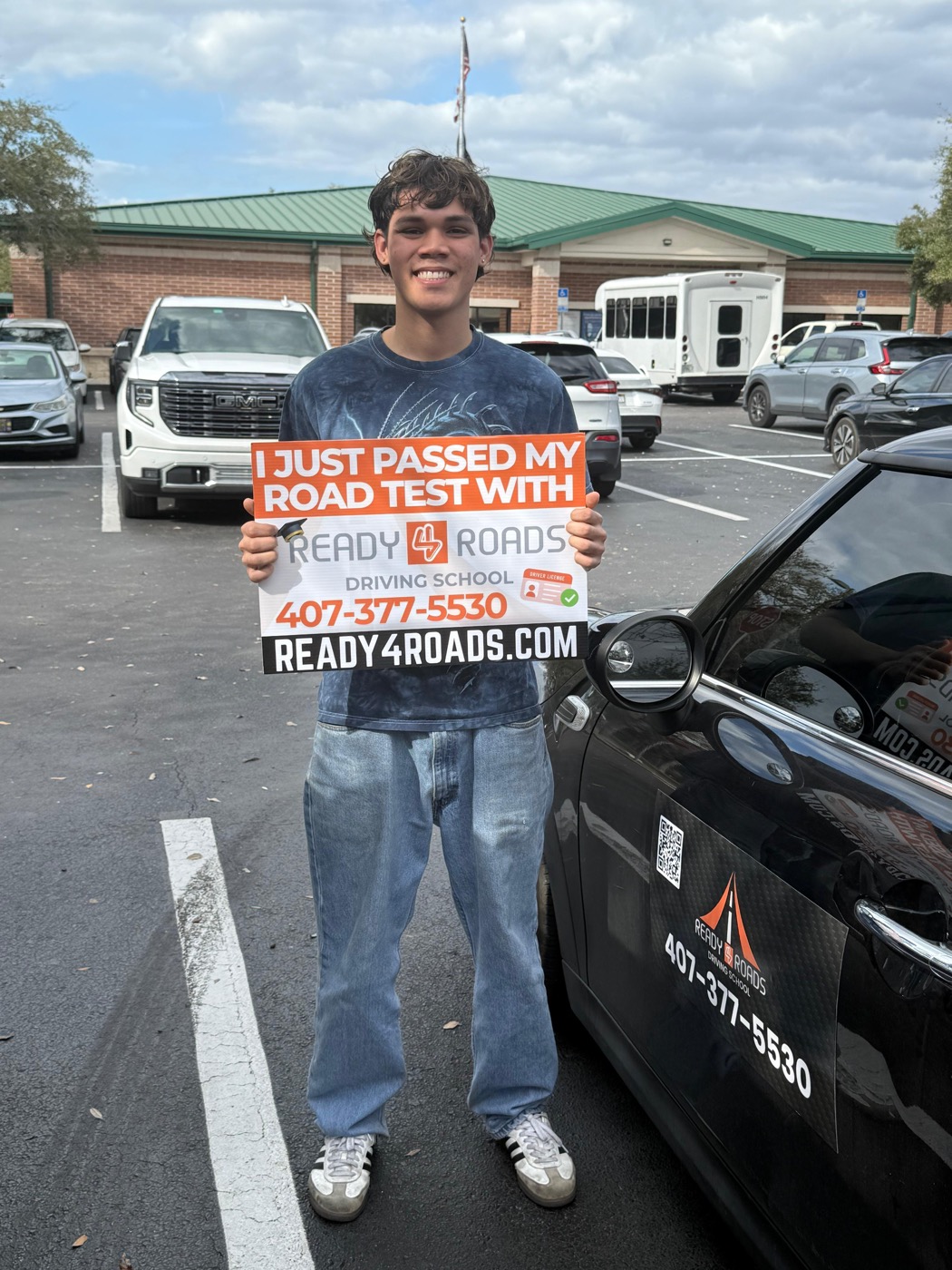 New driver passed first-try DMV road test with Ready 4 Roads driving school in Osceola County, Kissimmee FL